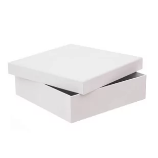 Pudełko tekturowe, białe, 23,5x23,5x6,5 cm - Dekoratorstwo - miniaturka - grafika 1