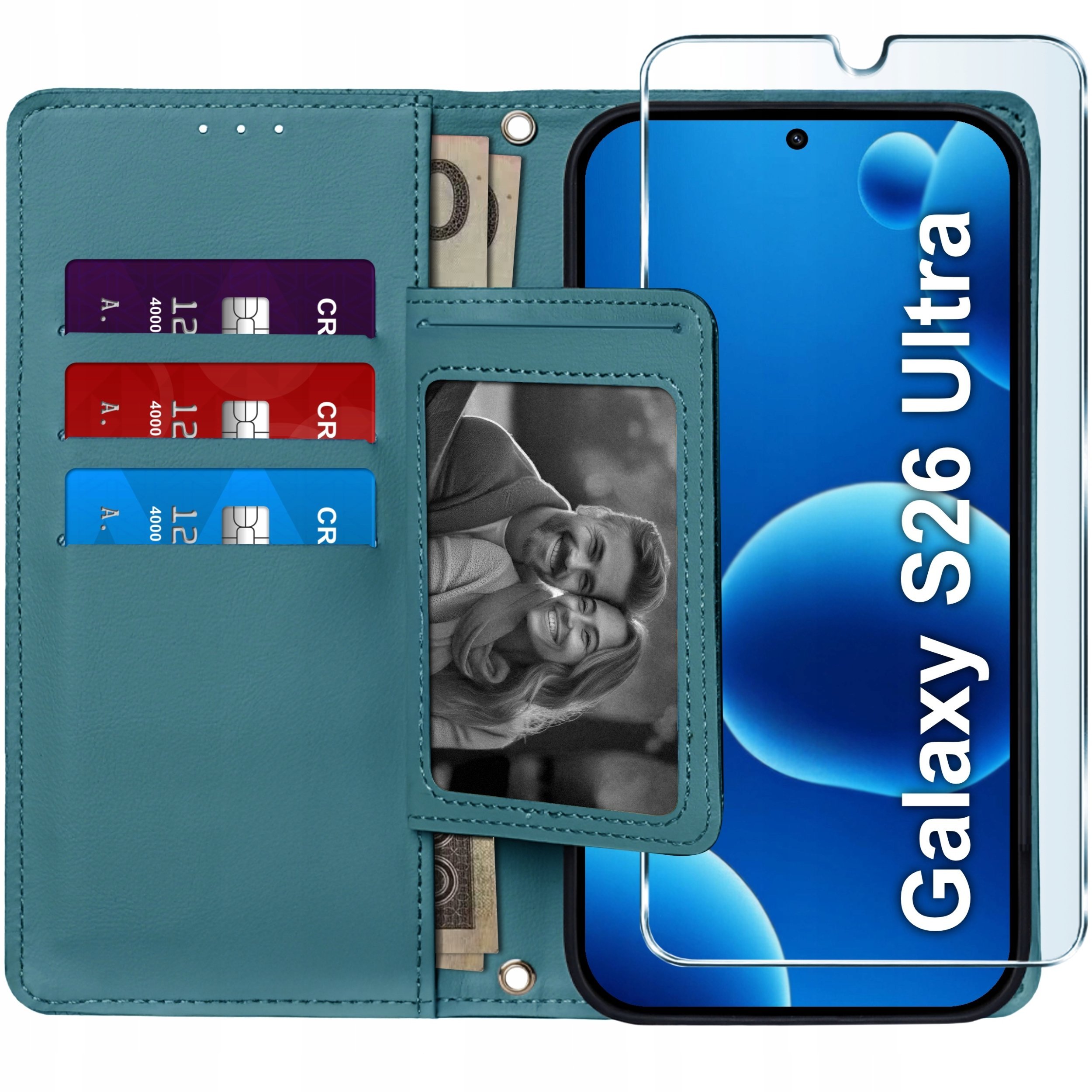 krainaGSM ETUI z klapką do Samsung S26 Ultra Zamykane Magnetyczne + SZKŁO 9H