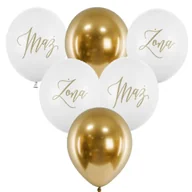 Wesele i ślub - Balony mix mąż żona - 6 sztuk - miniaturka - grafika 1