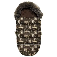 Śpiworki dla dzieci - Śpiworek zimowy do wózka Happy Bear Dark, BabySteps - miniaturka - grafika 1