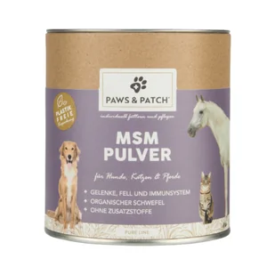 PAWS & PATCH MSM Pulver, siarka organiczna w proszku - 400 g - Suplementy i witaminy dla psów - miniaturka - grafika 1