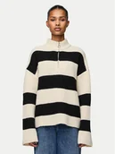 Swetry damskie - Pieces Sweter Nalini 17151182 Beżowy Regular Fit - miniaturka - grafika 1