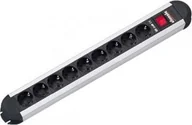 Listwy zasilające - Listwa zasilająca Bachmann 9x 9 gniazd czarna - miniaturka - grafika 1