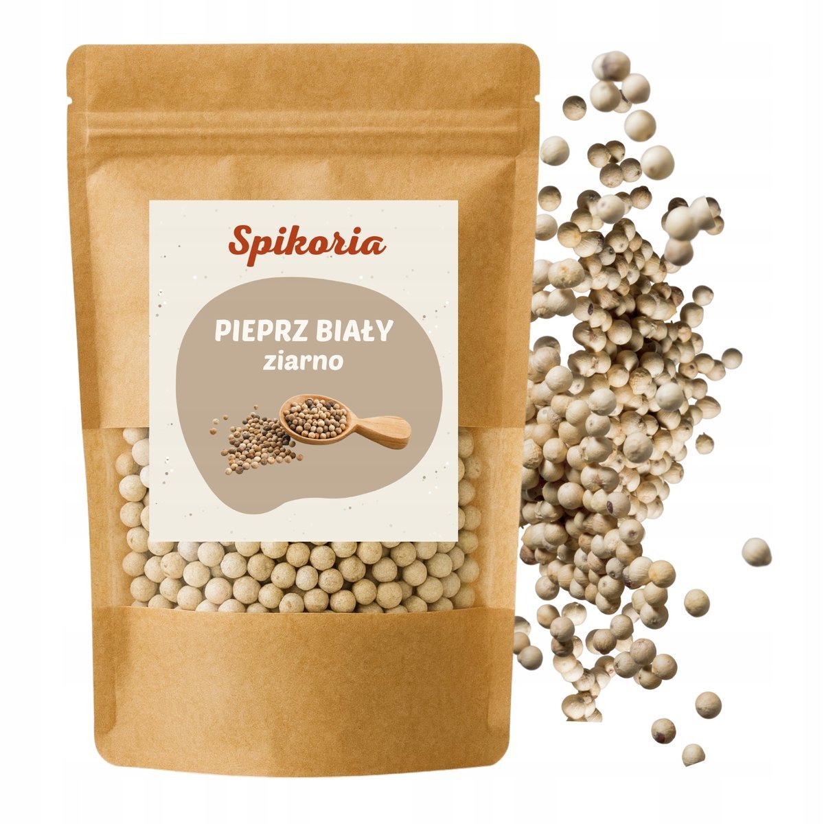 PIEPRZ BIAŁY ZIARNO 100g aromatyczny ziarnisty Spikoria
