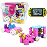 Klocki - Klocki Meli Basic Constructor Pink Travel Box 250 Wafle + Prezent Gra - miniaturka - grafika 1