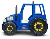 Łóżka dla dzieci i młodzieży - Niebieskie łóżko dla chłopca ciągnik zetor E1-N61 - miniaturka - grafika 1