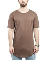 Koszulki męskie - Blackskies Round Basic Longshirt | Męska koszulka z długim rękawem oversize, Brązowy, S - miniaturka - grafika 1