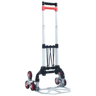 Rusztowania - vidaXL Składany schodowy wózek transportowy, 70 kg, aluminium, srebrny - miniaturka - grafika 1