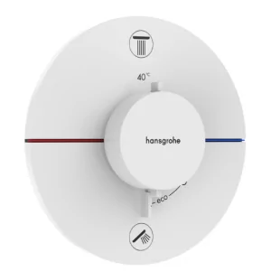 HANSGROHE 15554700 ShowerSelect Comfort S Bateria termostatyczna, podtynkowa do 2 odbiorników Biały Matowy - Baterie podtynkowe - miniaturka - grafika 1