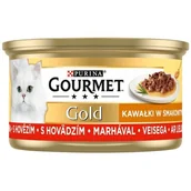 Mokra karma dla kotów - Purina Gourmet Gold Sauce Delight Wołowina 85g - miniaturka - grafika 1