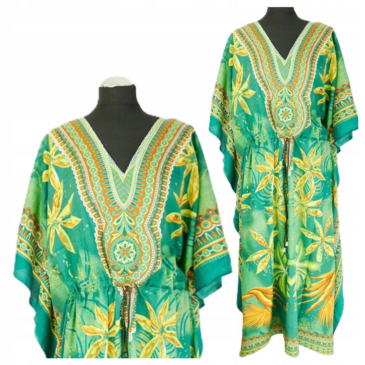 Sukienka Letnia Długa Boho Luźna Wygodna Arabska Z Dubaju Orientalne Wzory