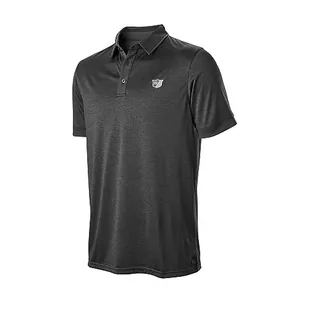 Wilson Męska koszulka polo w paski wrzosowa czarna - Koszulki męskie - miniaturka - grafika 1
