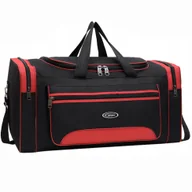 Torby sportowe - Torba sportowa czerwony czarny Podróżna na basen bagaż na ramię 90 cm 100l - miniaturka - grafika 1