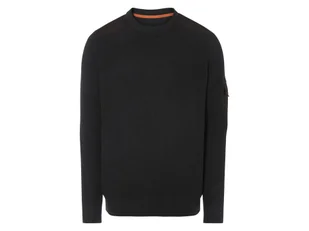 LIVERGY® Sweter męski dzianinowy z bawełną (Czarny, L (52/54)) - Swetry męskie - miniaturka - grafika 1