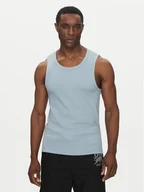 Koszulki męskie - HUGO Tank top Dapota 50542089 Niebieski Slim Fit - miniaturka - grafika 1