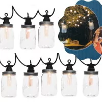 GIRLANDA ogrodowa na balkon taras 10 LED 450/950 cm - Lampy ogrodowe - miniaturka - grafika 1