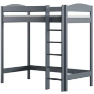 Łóżka dla dzieci i młodzieży - Szare łóżko dziecięce na antresoli ze stelażem E6-W37 - miniaturka - grafika 1