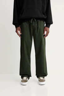 Vans spodnie męskie kolor zielony proste VN0A5FJJEMU1 - Spodnie męskie - miniaturka - grafika 1