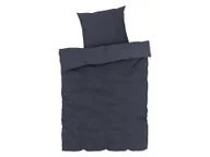 Pościel - LIVARNO home Pościel z mieszanki bawełny i lnu, 140 x 200 cm (Czarny/ niebieski) - miniaturka - grafika 1