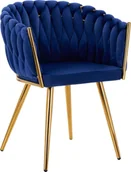 Krzesła - Activeshop 4Rico krzesło QS-GW06G aksamit granatowe - miniaturka - grafika 1