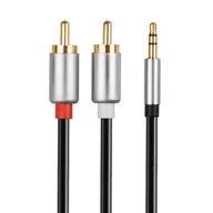 Kable - Libox Kabel Minijack 3.5 RCA Cinch x2 3m Czarny LB0093 - miniaturka - grafika 1