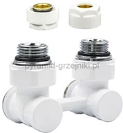 Zawory i kraniki - Varioterm Zawór odcinający kątowy Premium Elegancki ze złączką PEX/CU - biały CU - instalacja miedziana EPRNYGS0206/FK(Cu) - miniaturka - grafika 1