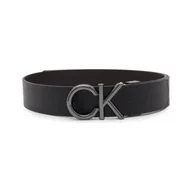 Paski - Calvin Klein Skórzany pasek ADJ/REV CK METAL BOMBE PB 35MM - miniaturka - grafika 1