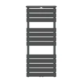 Grzejniki łazienkowe - Rebison Grzejnik łazienkowy Mila 1200x500 antracyt z półką grzewczą, Szerokość - 500 mm, Grzałka elektryczna - Bez grzałki elektrycznej - miniaturka - grafika 1