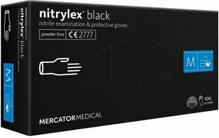 Mercator Medical Rękawice Nitrylex BLACK 100 M 32-0005 - Rękawiczki jednorazowe - miniaturka - grafika 1