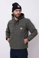 Kurtki i kamizelki sportowe męskie - Kurtka męska ocieplana Carhartt Washed Duck Sherpa Utility MOS Moss - miniaturka - grafika 1