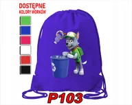 Worki na buty - WOREK SZKOLNY NA WF BUTY SPORTOWY DLA DZIECKA PIESKI 5 WZORÓW + IMIĘ - miniaturka - grafika 1