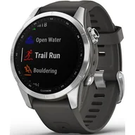 Smartwatch - Garmin Garmin Fenix 7S srebrny z grafitowym paskiem 010-02539-01 010-02539-01 - miniaturka - grafika 1