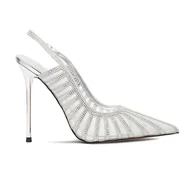 Sandały damskie - Sandały Eva Minge EO-AVA-E373-70H-C183Y1 Srebrny - miniaturka - grafika 1