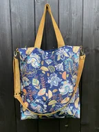 Torebki damskie - Torba na ramię XXL - print jesienne kwiaty - miniaturka - grafika 1