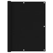 Markizy - vidaXL Parawan balkonowy, czarny, 120x300 cm, tkanina Oxford vidaXL - miniaturka - grafika 1