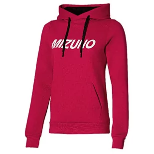 Mizuno Damska bluza z kapturem Katakana Czerwony Czerwony perski XS - Bluzy damskie - miniaturka - grafika 1