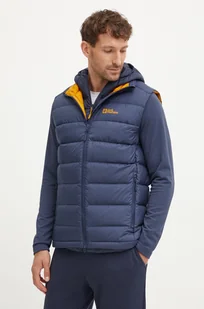 Jack Wolfskin bezrękawnik sportowy puchowy Ather kolor granatowy przejściowy 1207691 - Kamizelki męskie - miniaturka - grafika 1