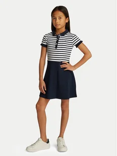 Tommy Hilfiger Sukienka codzienna Skater KG0KG08484 D Granatowy Regular Fit - Sukienki i spódniczki dla dziewczynek - miniaturka - grafika 1