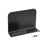 Półki do salonu - Półka ścienna stalowa 40x10x24 cm Multi metal czarna Spaceo - miniaturka - grafika 1