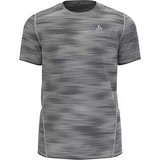 Koszulki męskie - Odlo Męski T-shirt Fli Chill-tec Prin Silver Grey Graphic Ss21 M 550872 - grafika 1