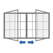 Gabloty - B2B Partner Zewnętrzna gablota dwudrzwiowa, 1940 x 1000 mm HD 60 24 1000x1940 - miniaturka - grafika 1