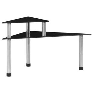 VidaXL Półka kuchenna, czarna, 49,5x35x26, hartowane szkło 249526 VidaXL - Szafki kuchenne - miniaturka - grafika 1