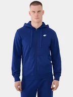 Bluzy męskie - Bluza męska z kapturem rozpinana 4F 4FWAW24TSWSM1966-31S Granatowy - miniaturka - grafika 1