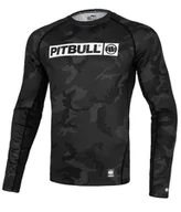 Kimona, stroje i obuwie - Longsleeve Rashguard PIT BULL NET CAMO HILLTOP 2 all black camo-L - miniaturka - grafika 1