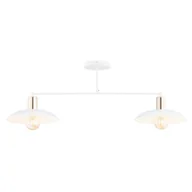 Lampy sufitowe - Spirit lampa sufitowa 2xE27 biała/złota 1321/2 - miniaturka - grafika 1
