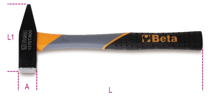 Beta Tools Młotek ślusarski rączka z tworzywa sztucznego 300g 300mm