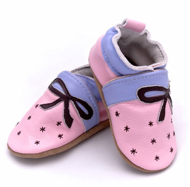 Lekkie kapcie buciki skórzane 100% skóra r.17-18