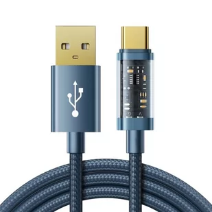 Joyroom kabel USB - USB Typ C do ładowania / transmisji danych 3A 1,2m niebieski S-UC027A12 - Kable USB - miniaturka - grafika 1