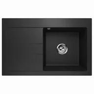 Zlewozmywaki - ZLEWOZMYWAK GRANITOWY LAVELLO LUXOR1.0 CZARNY LEWY - miniaturka - grafika 1