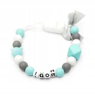 Akcesoria do smoczków - Silikonowa zawieszka do smoczka IGOR upominek - miniaturka - grafika 1